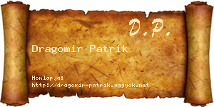 Dragomir Patrik névjegykártya